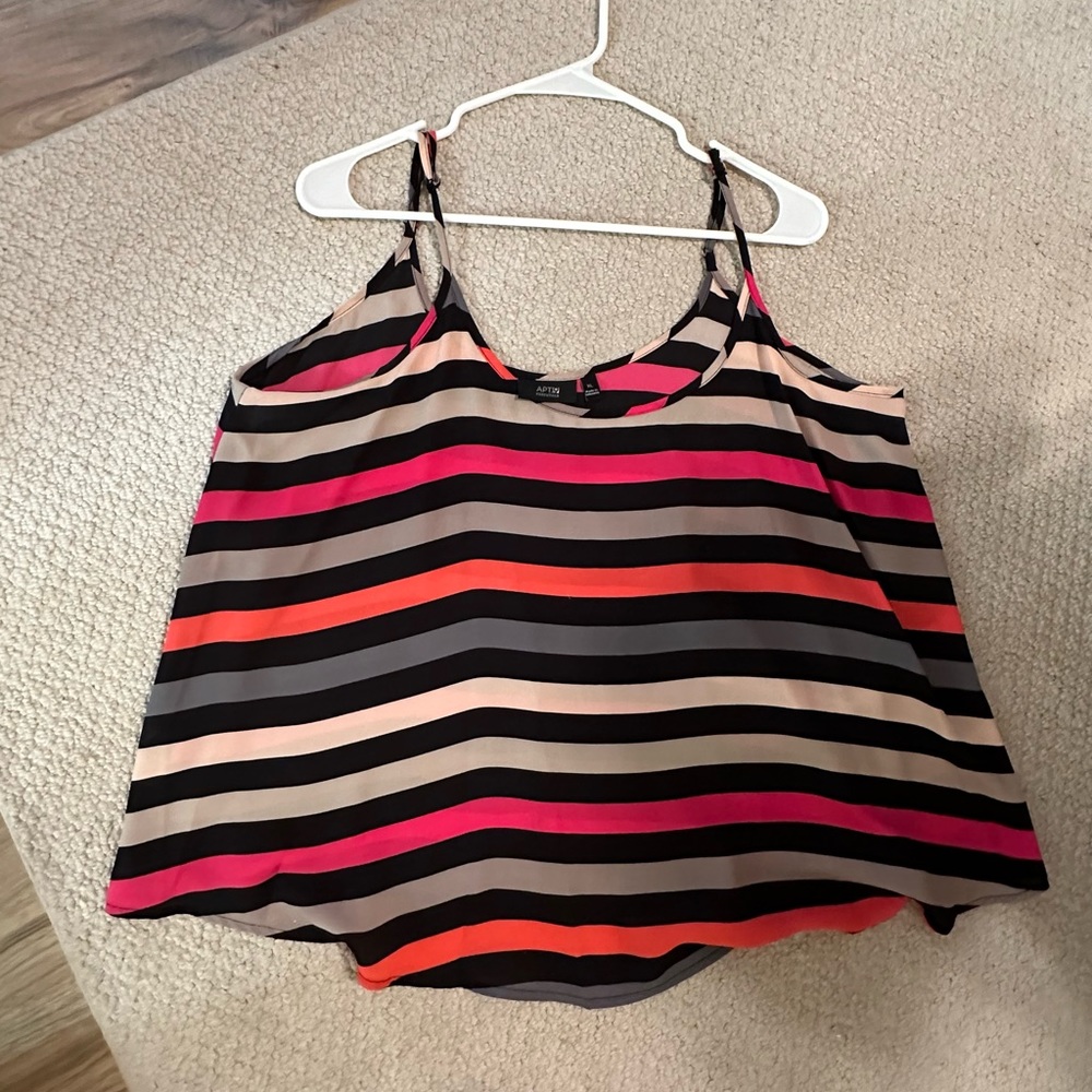 Black and Pink Stripe Top